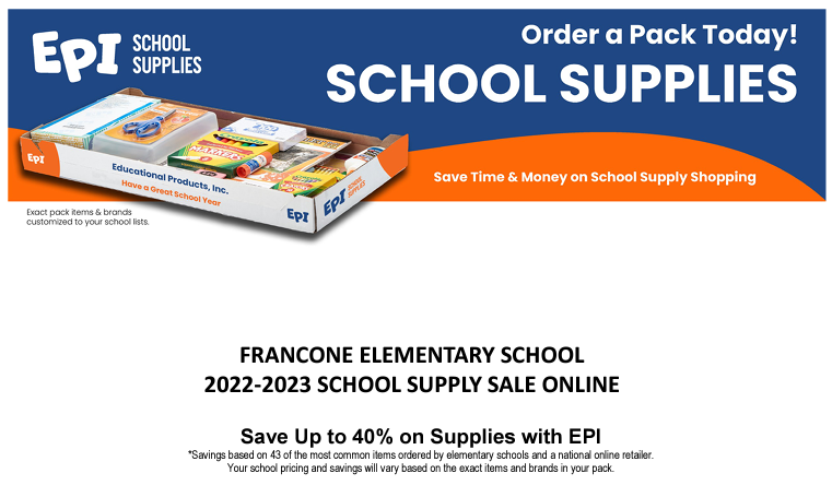 EPI School Supplies - Order a pack today! Save up to 40% on with EPI